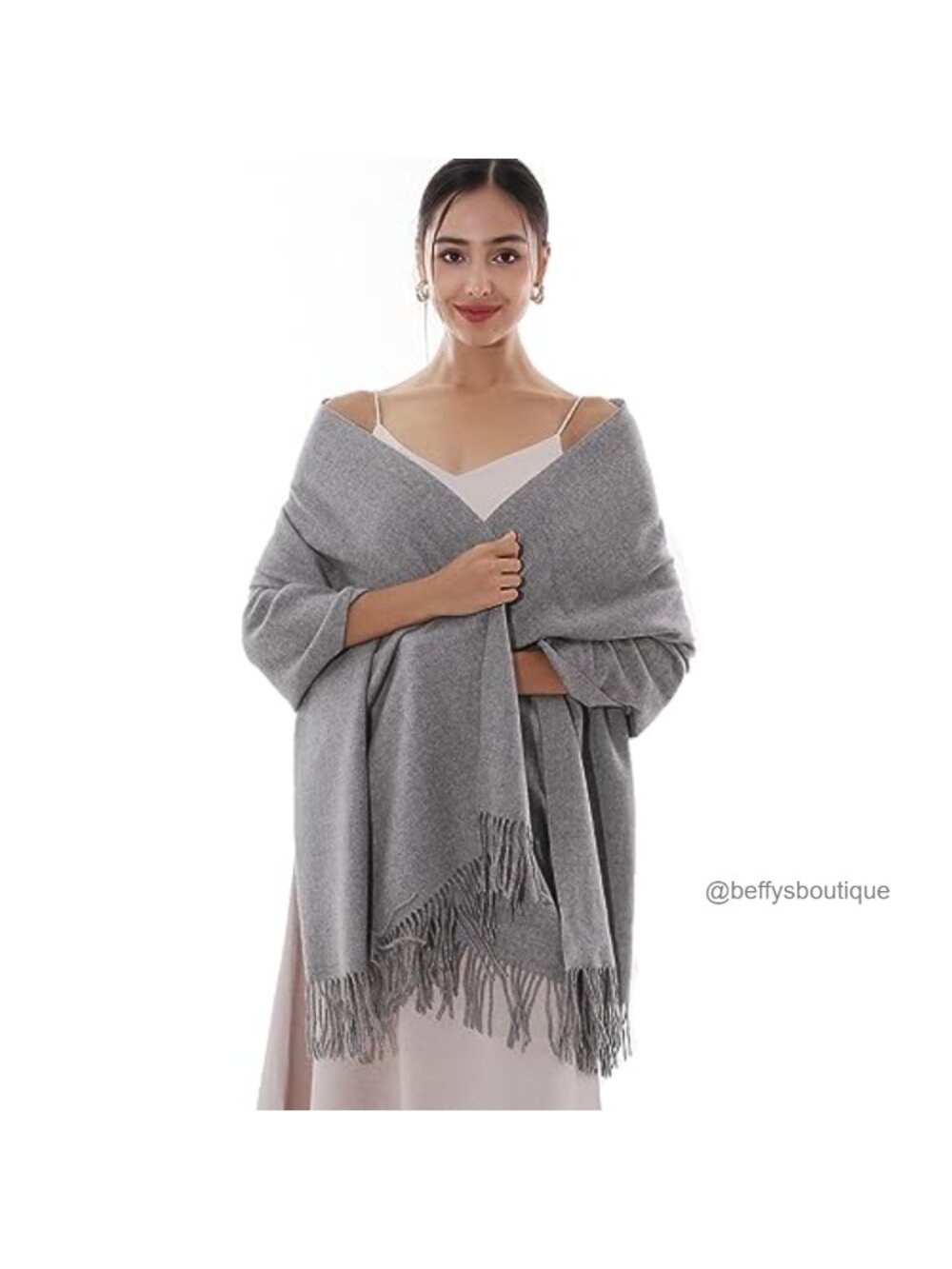 Women's Pashmina Shawl Wrap Fringed Evening Dress Scarf Soft Winter